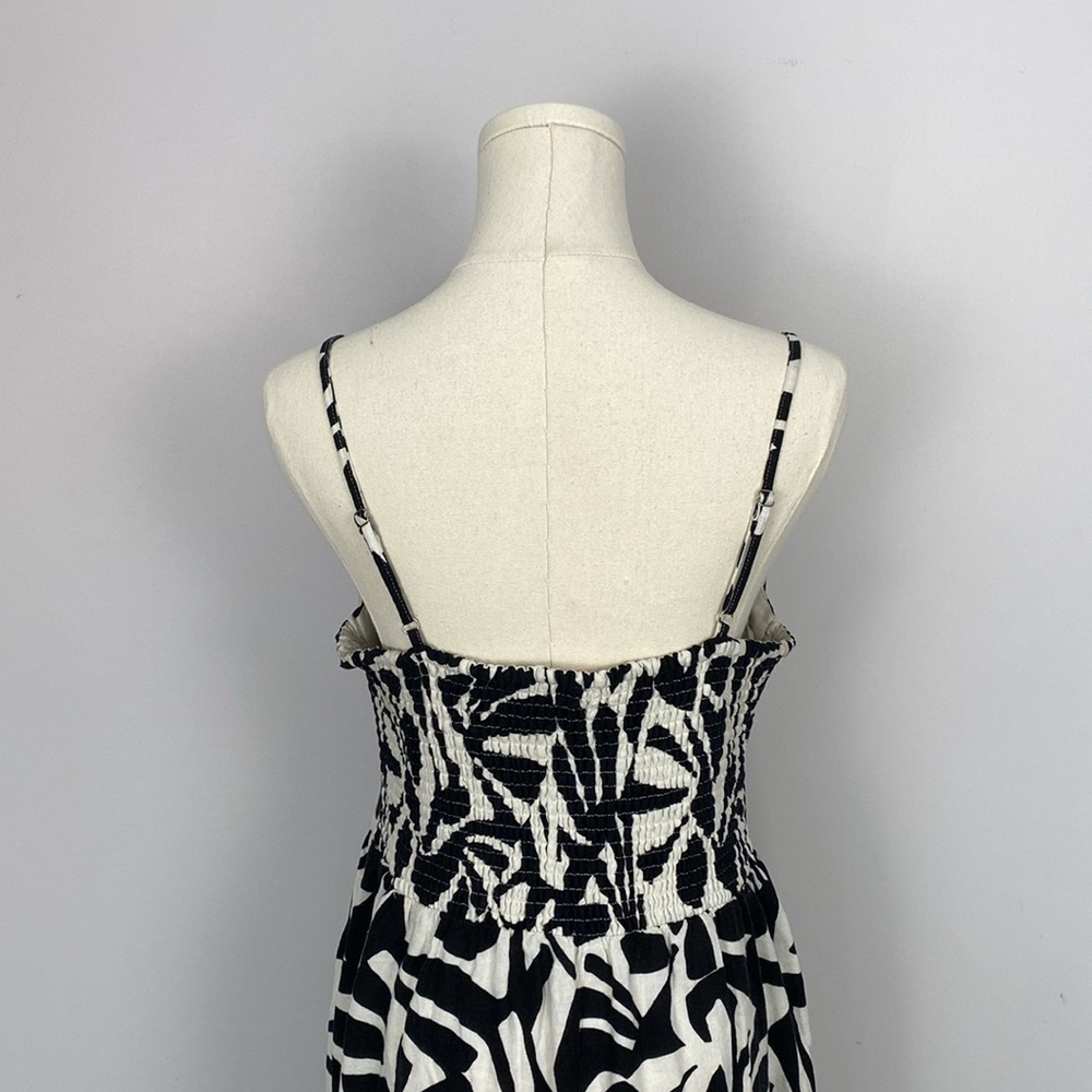 Christian Lacroix black and white tiered linen midi dress size medium - Picture 9 of 16